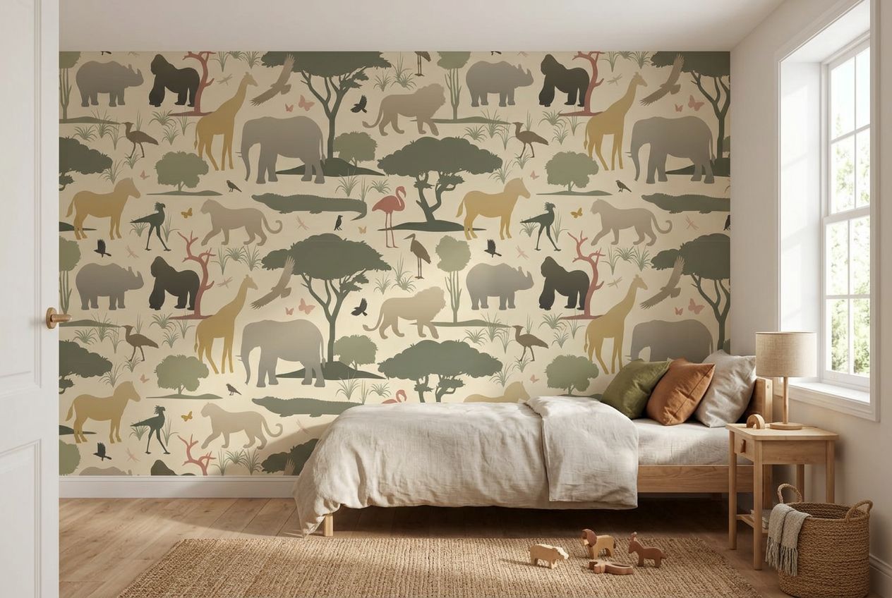 Afican Jungle Pattern — room mockup 2