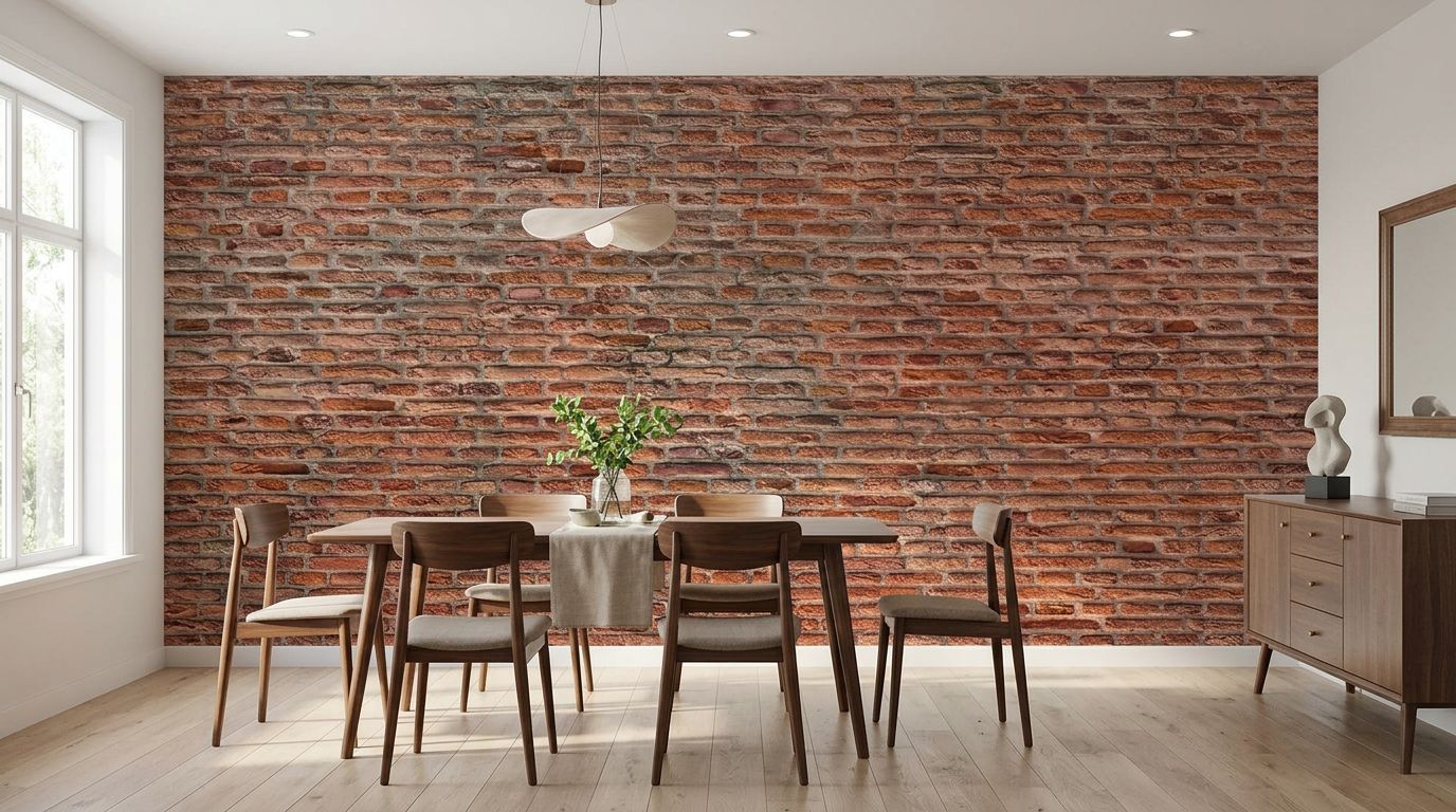 Retro Aged Brick Wall — room mockup 2