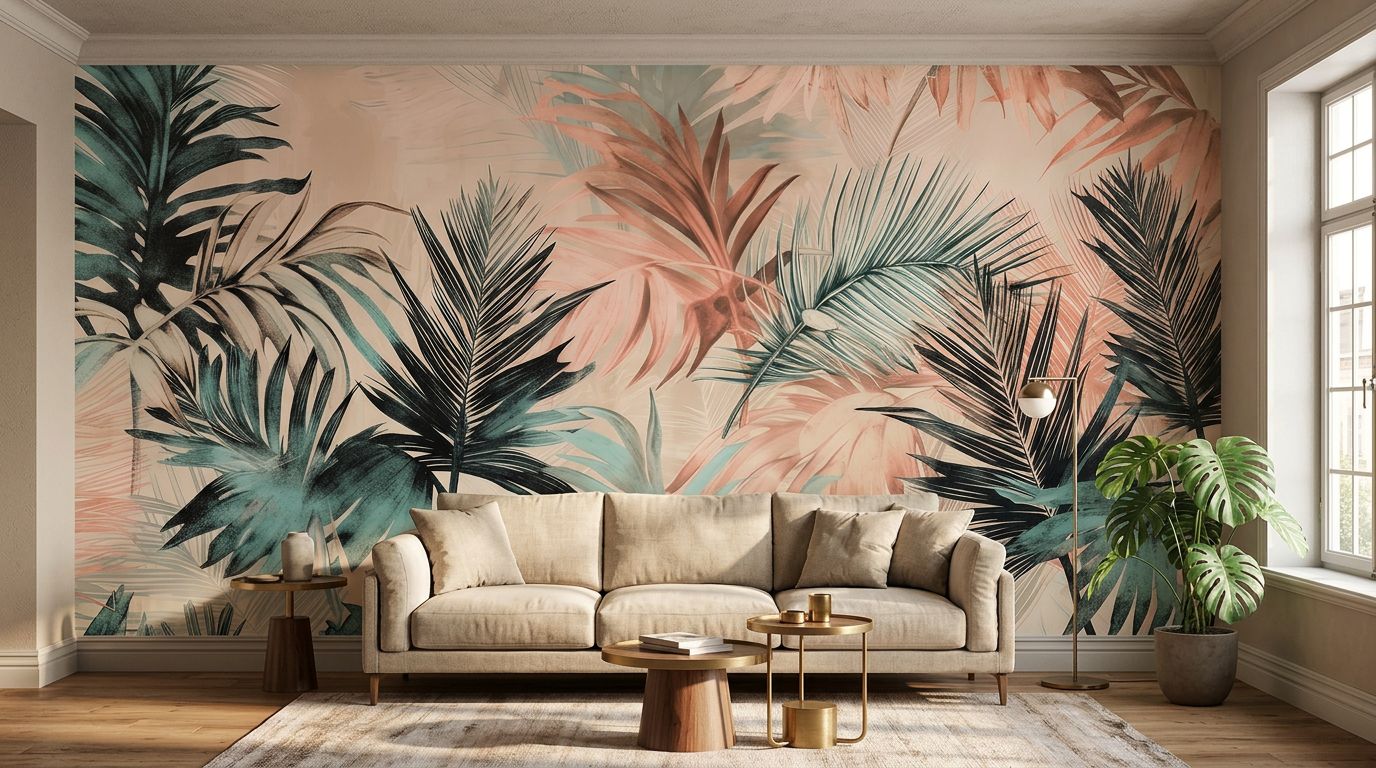 Watercolor Tropical Leaf Pattern