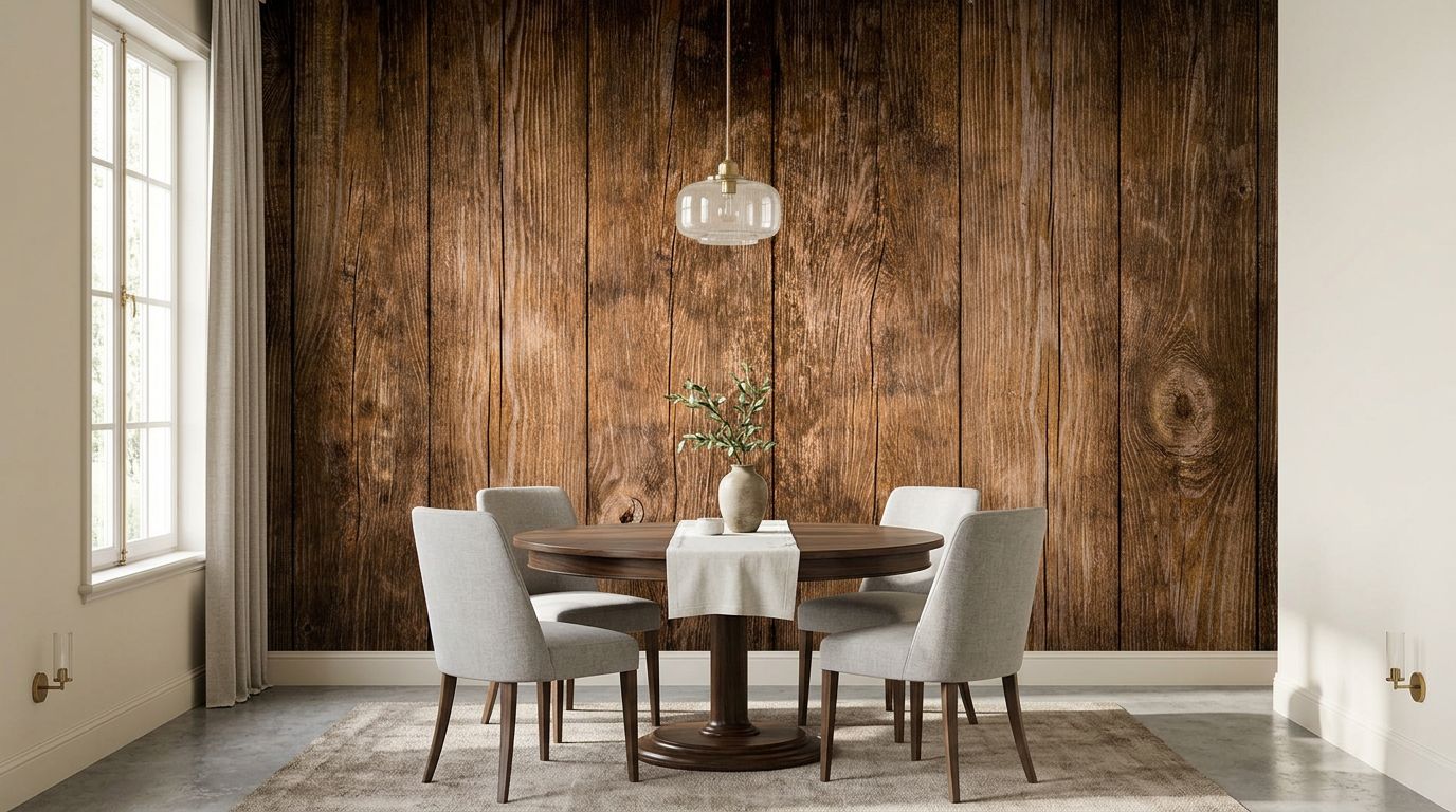 Rich Brown Wooden Plank — room mockup 3