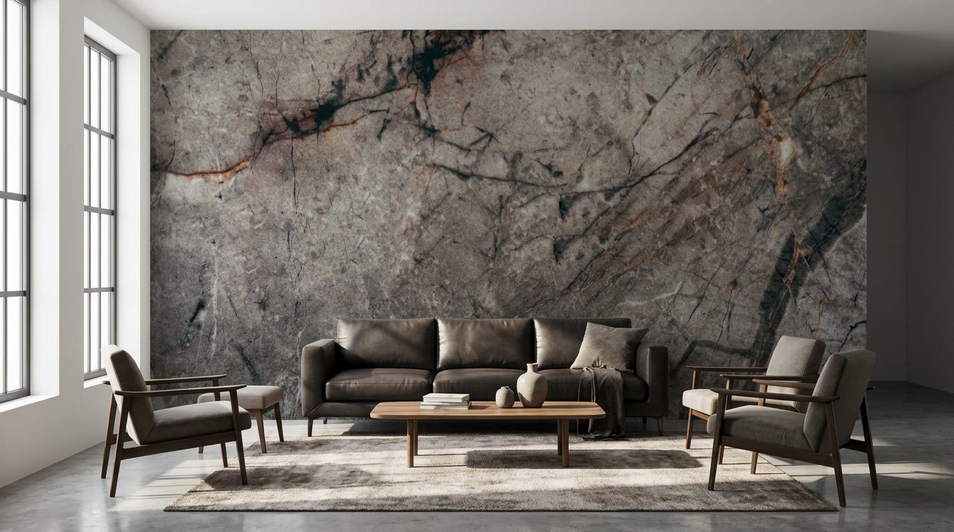 Aged Brown Marble shown in a room