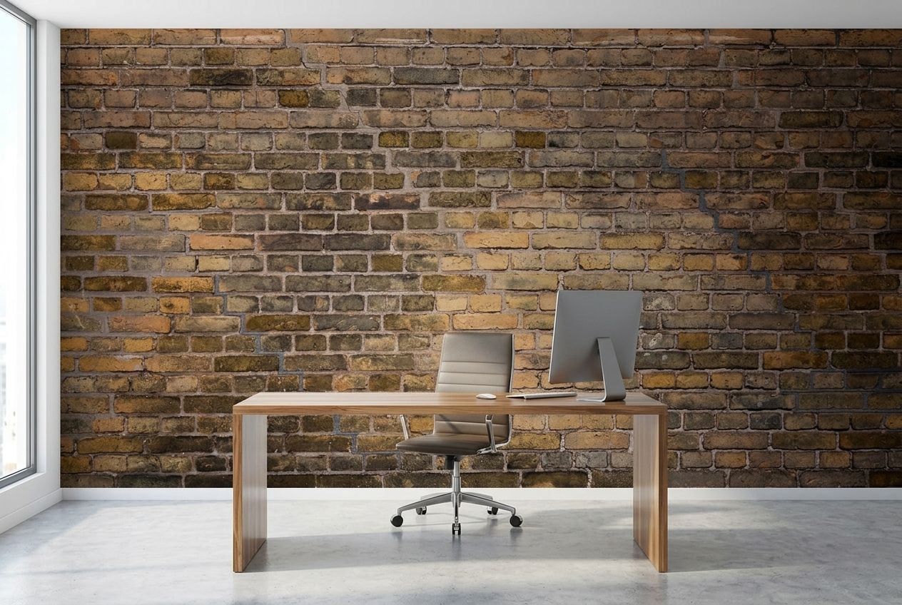 Vintage Old Brick Wall Texture — room mockup 2