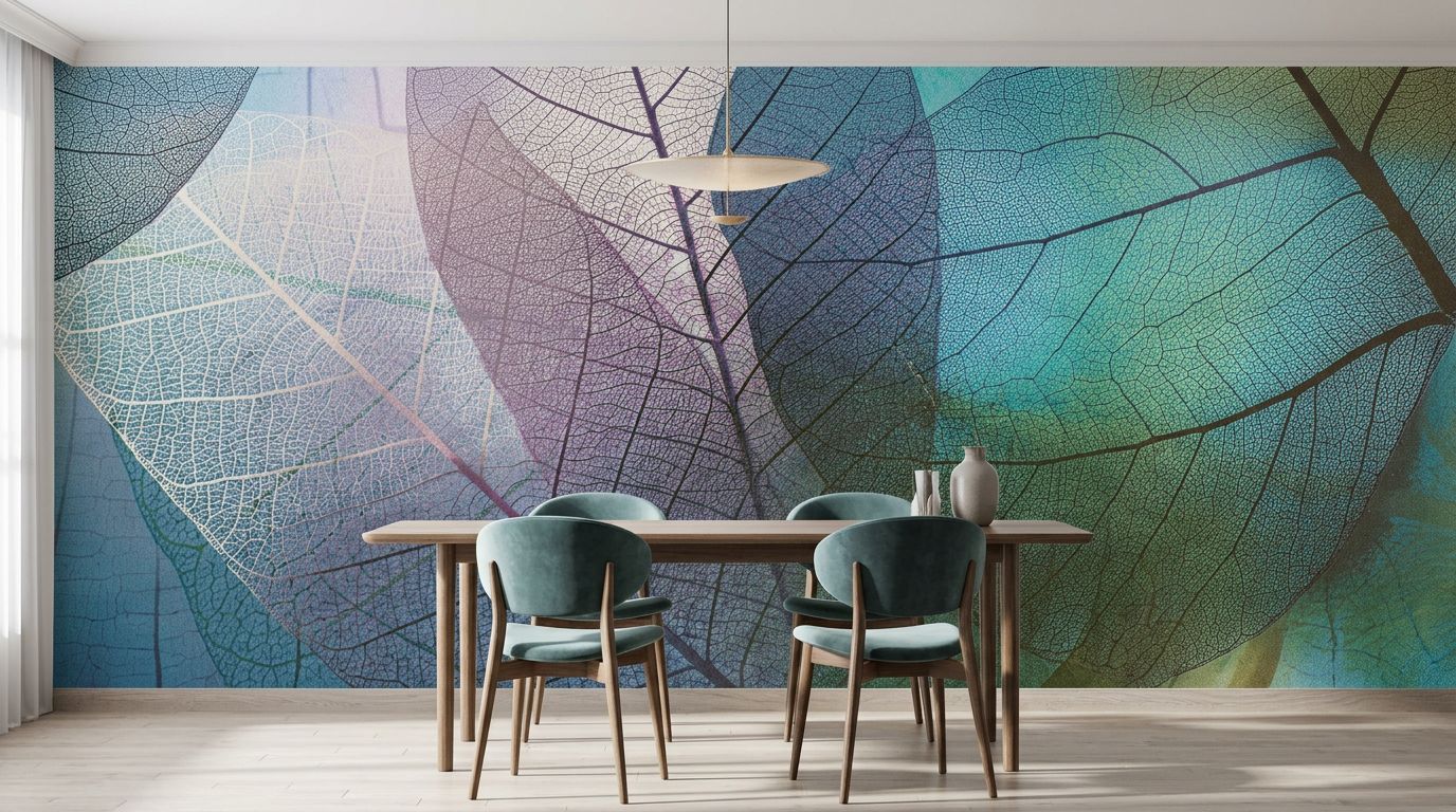 Abstract Pattern With Ornamental Leaves — room mockup 3