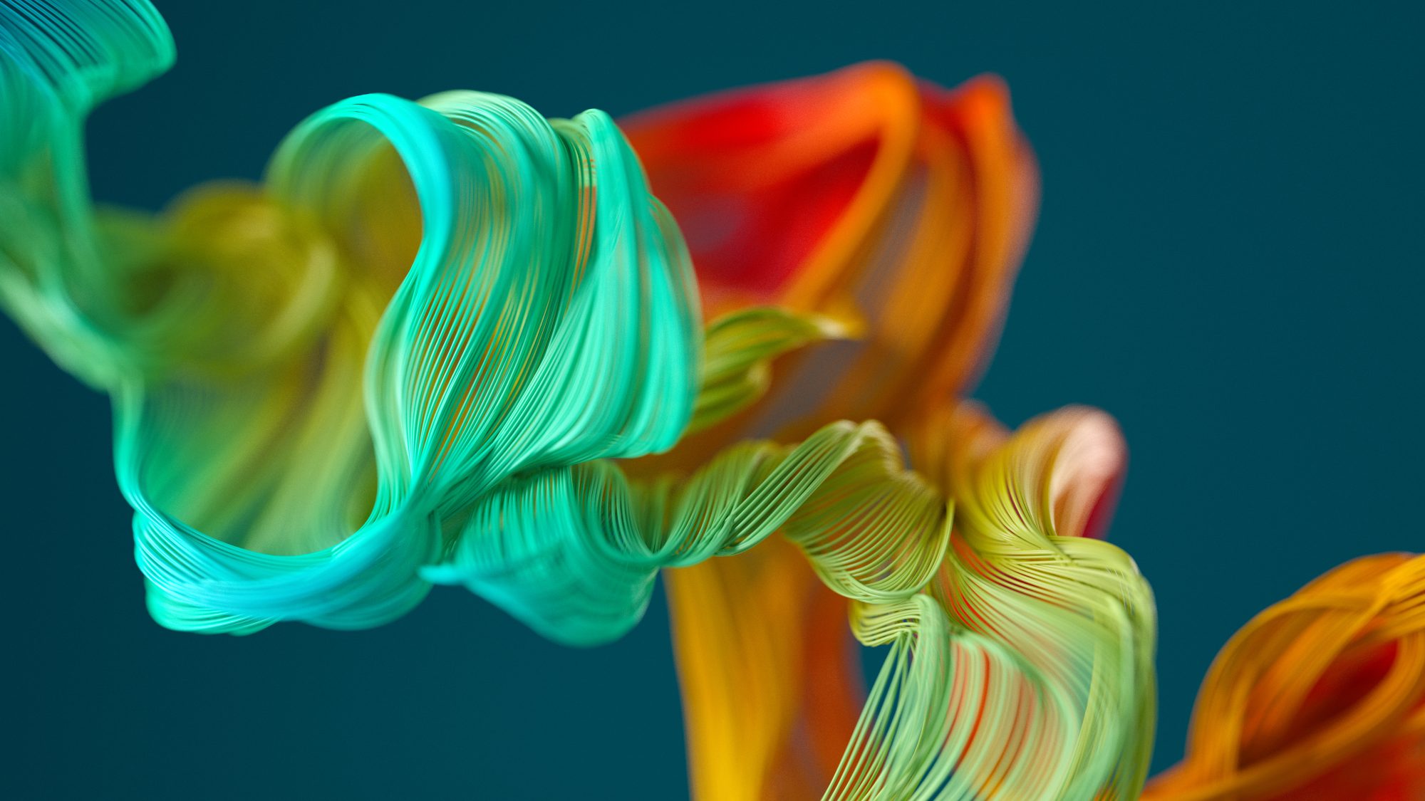 Flowing Colour Ribbons