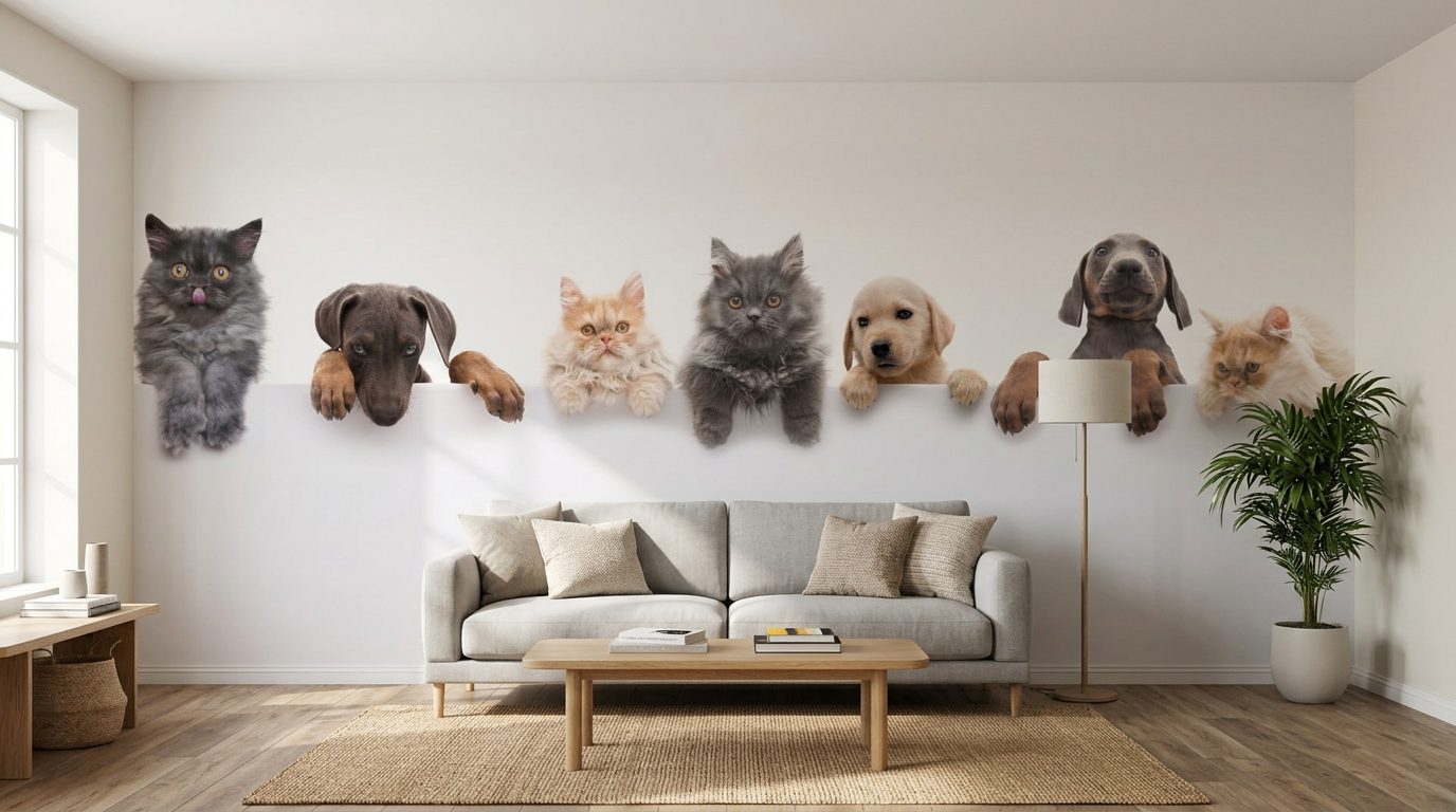 Peeking Kittens & Puppies