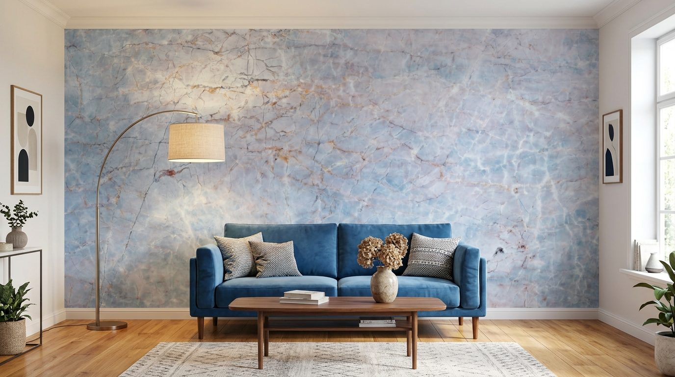 Icy Blue Marble shown in a room
