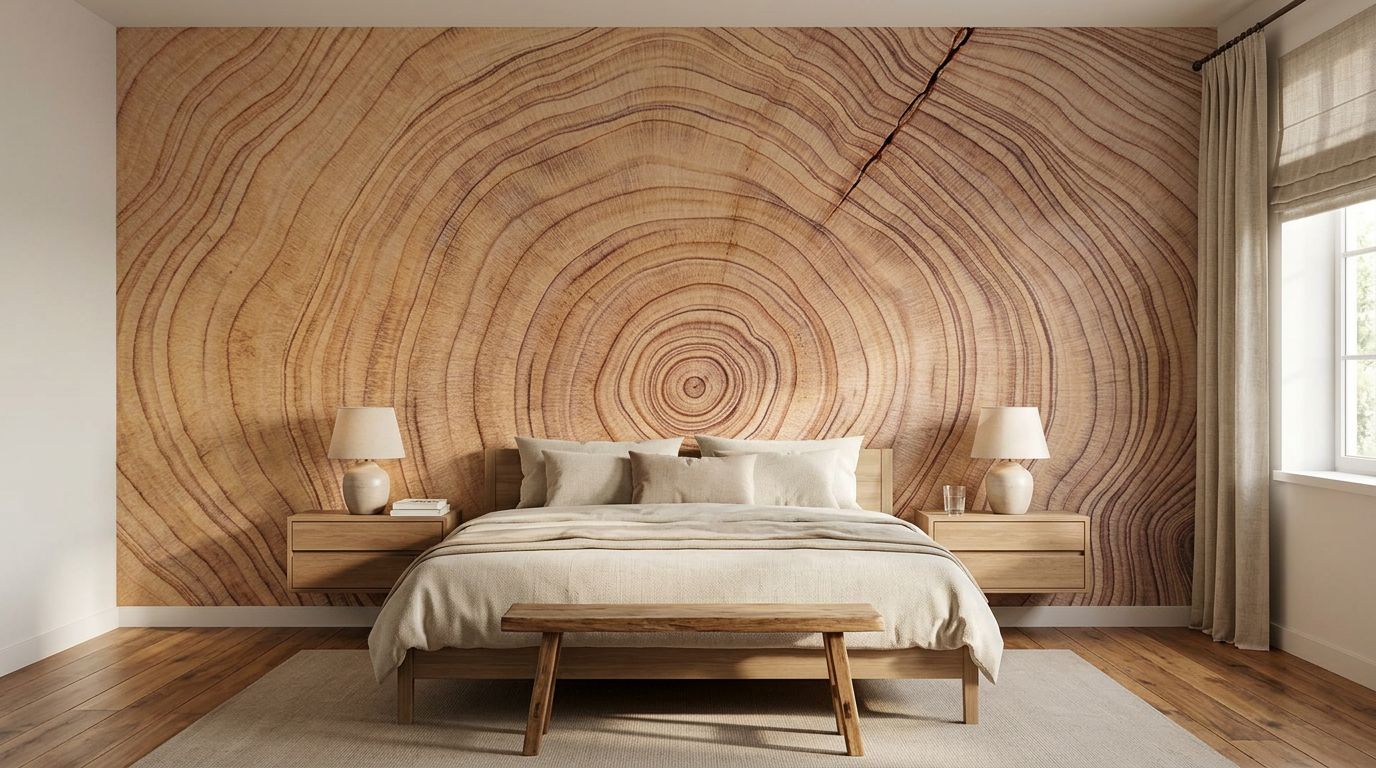 Tree Trunk Rings Art — room mockup 3