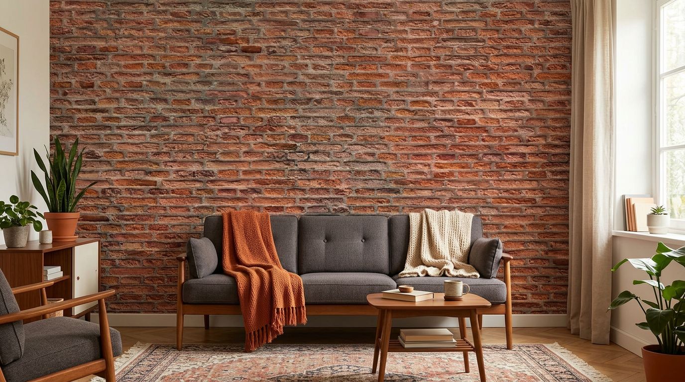 Retro Aged Brick Wall