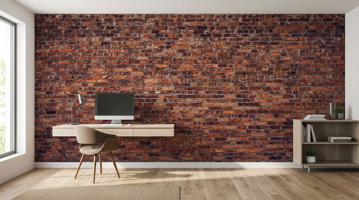 Weathered Brick Wall — room mockup 2