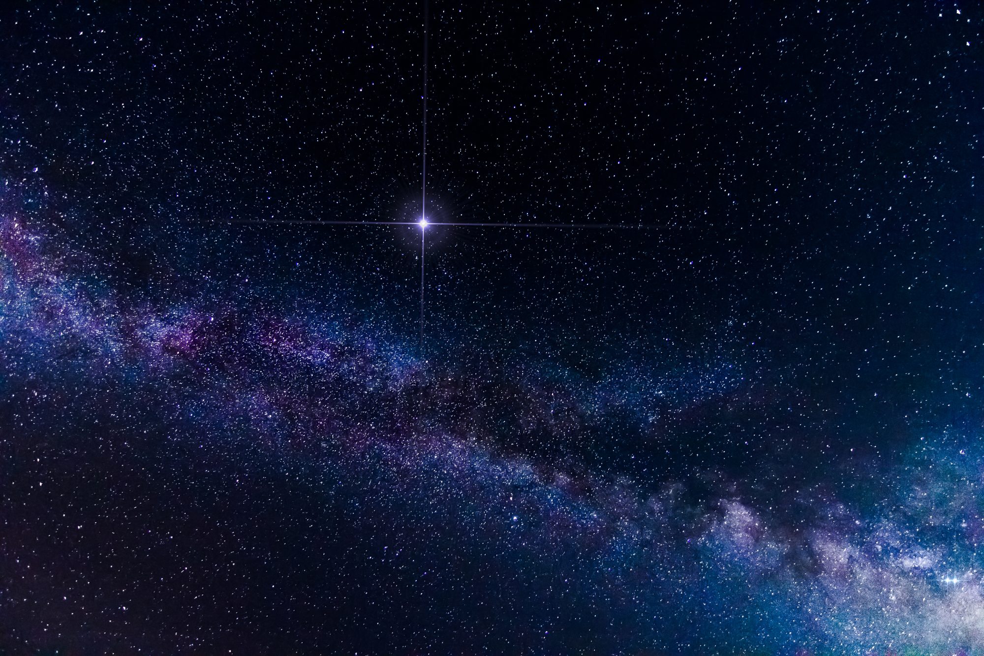 Star over the Milky Way