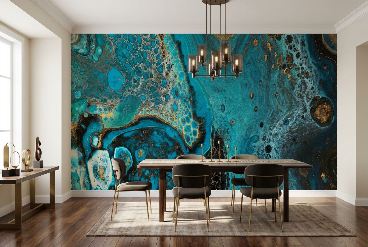 Abstract Marbleized Effect — room mockup 3