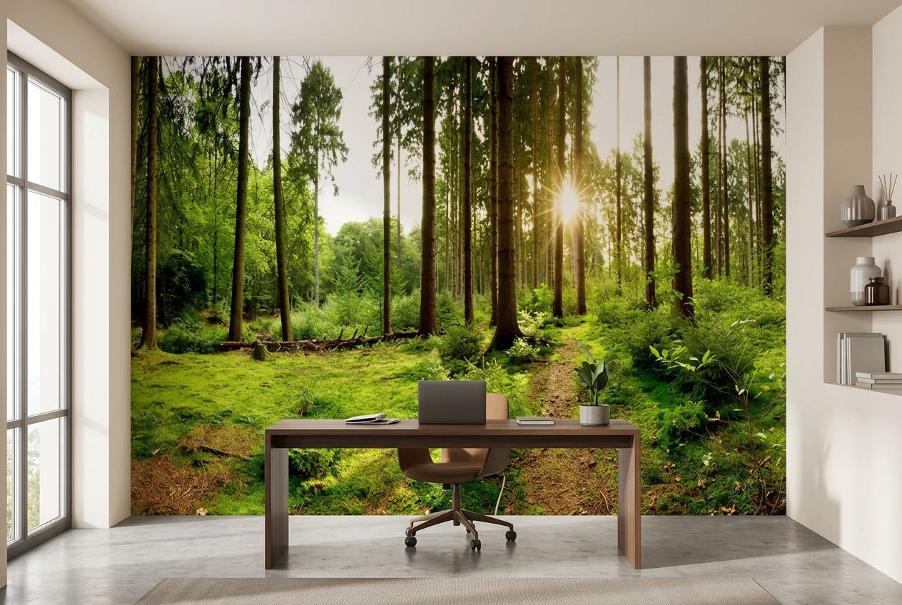 Beautiful Forest Sunrise — room mockup 3
