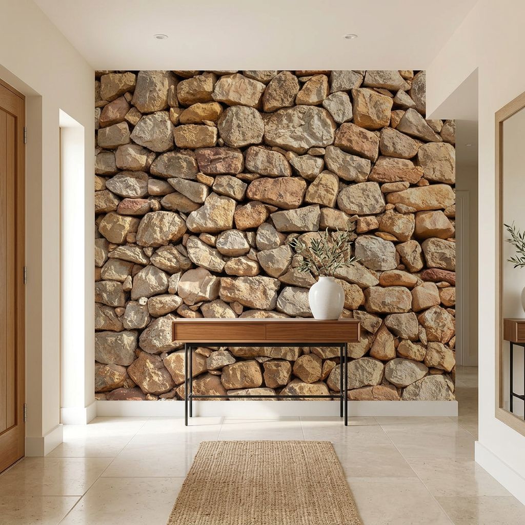 Rustic Dry-Stack Stone Wall — room mockup 3