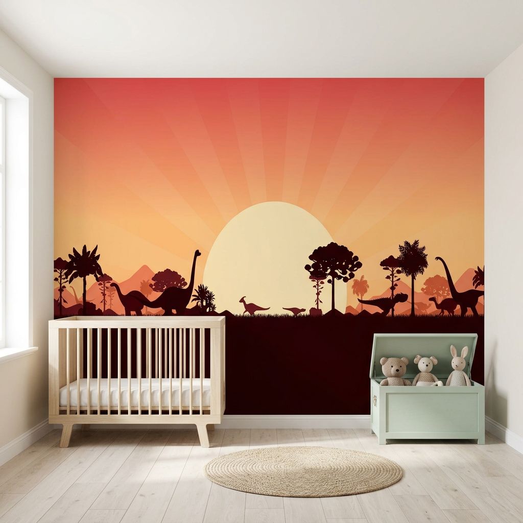 Prehistoric world Sunset — room mockup 3