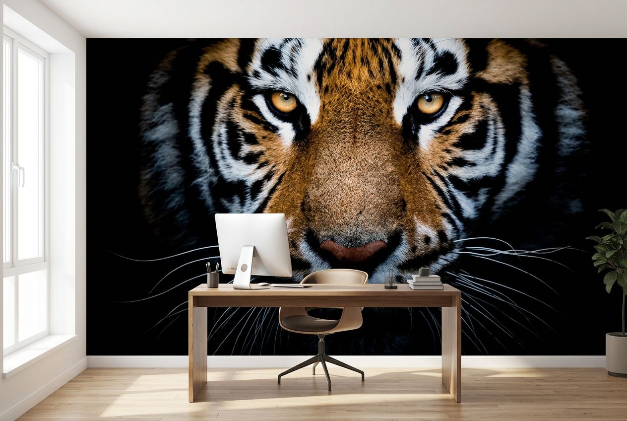 Mesmerizing Tiger Face — room mockup 3