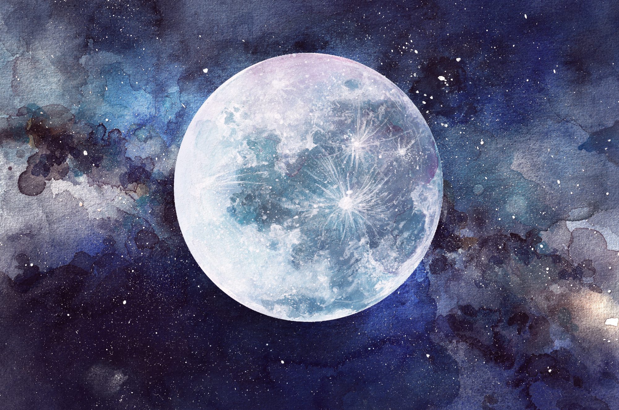 Watercolour Moon