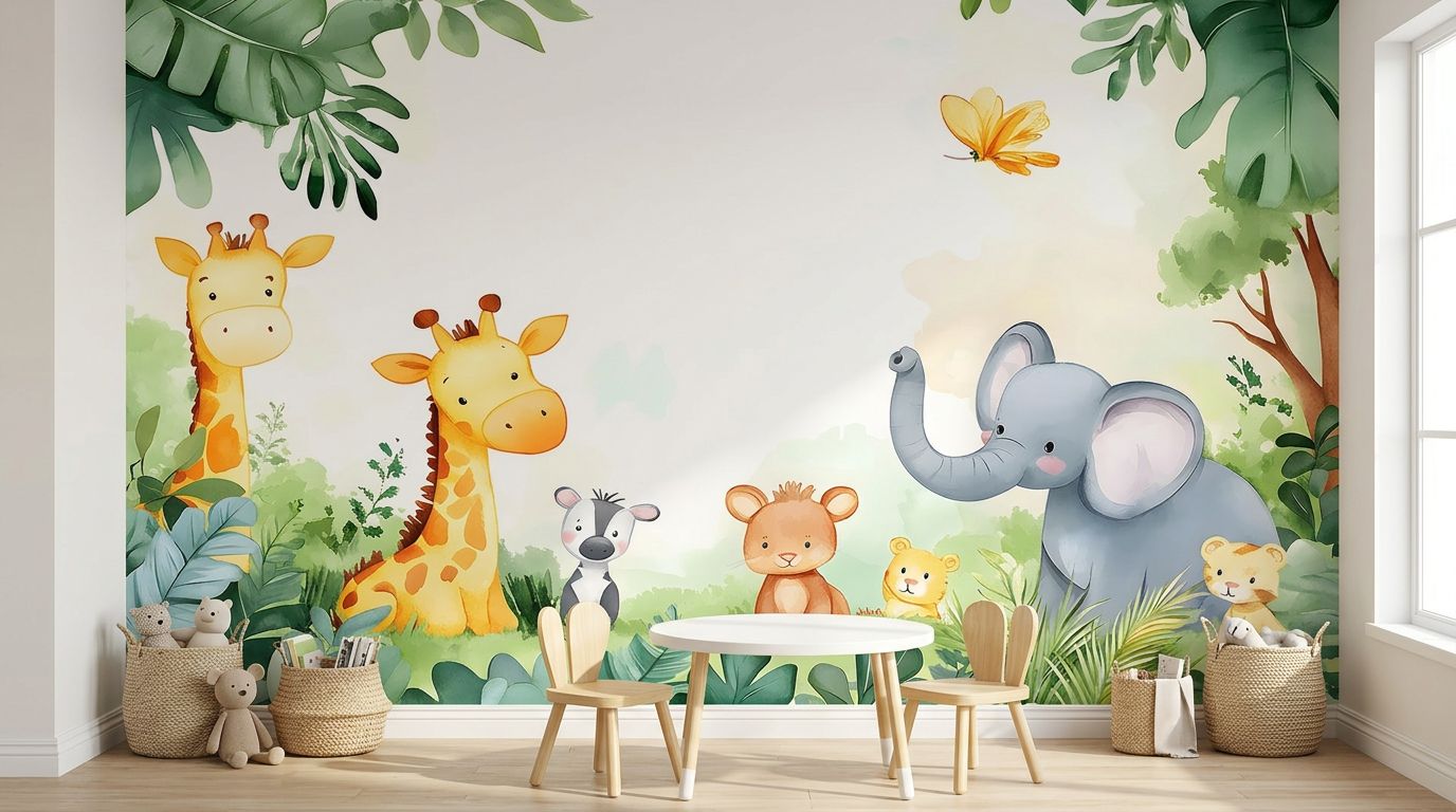 Baby Animal Safari Zoo — room mockup 3