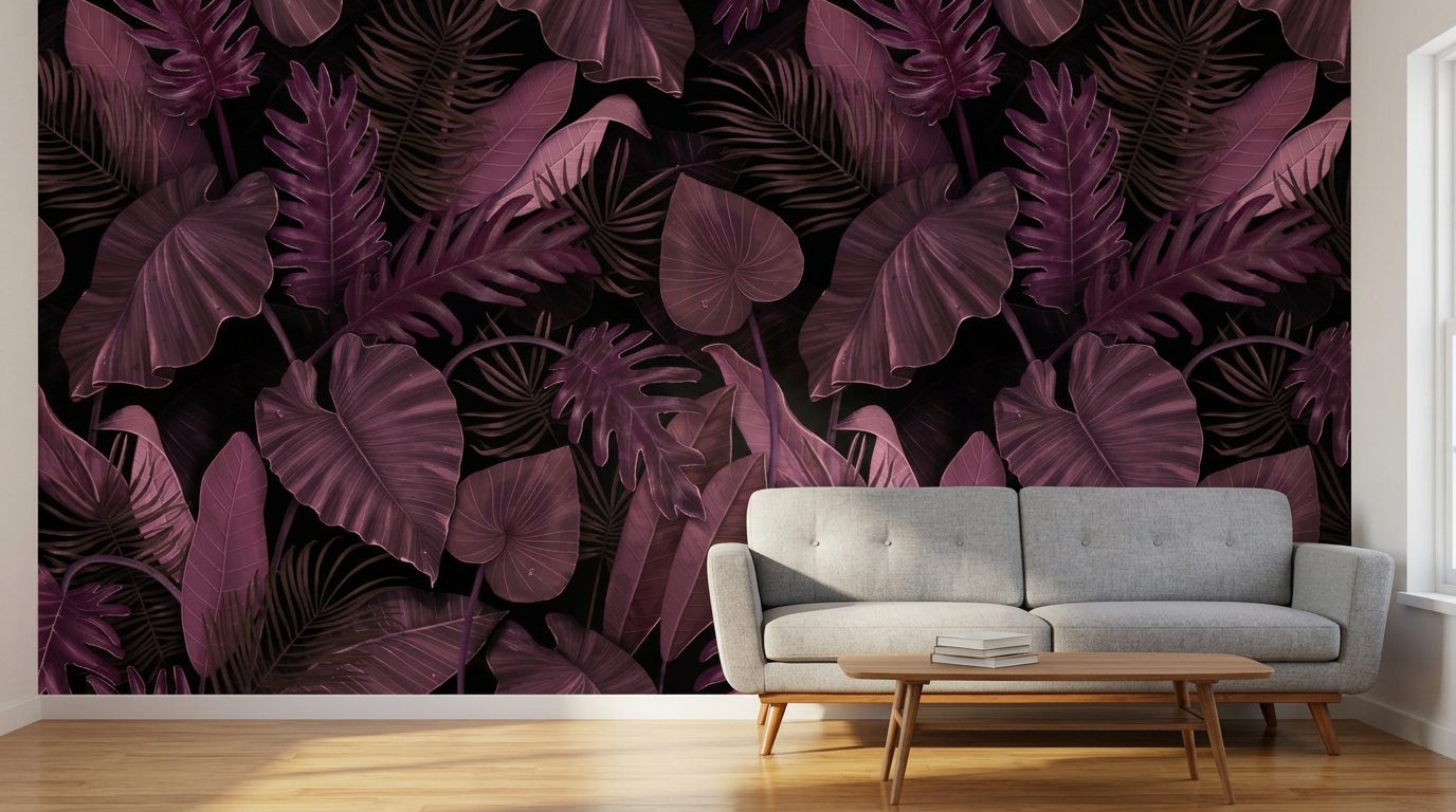Plum Tropical Leaves
