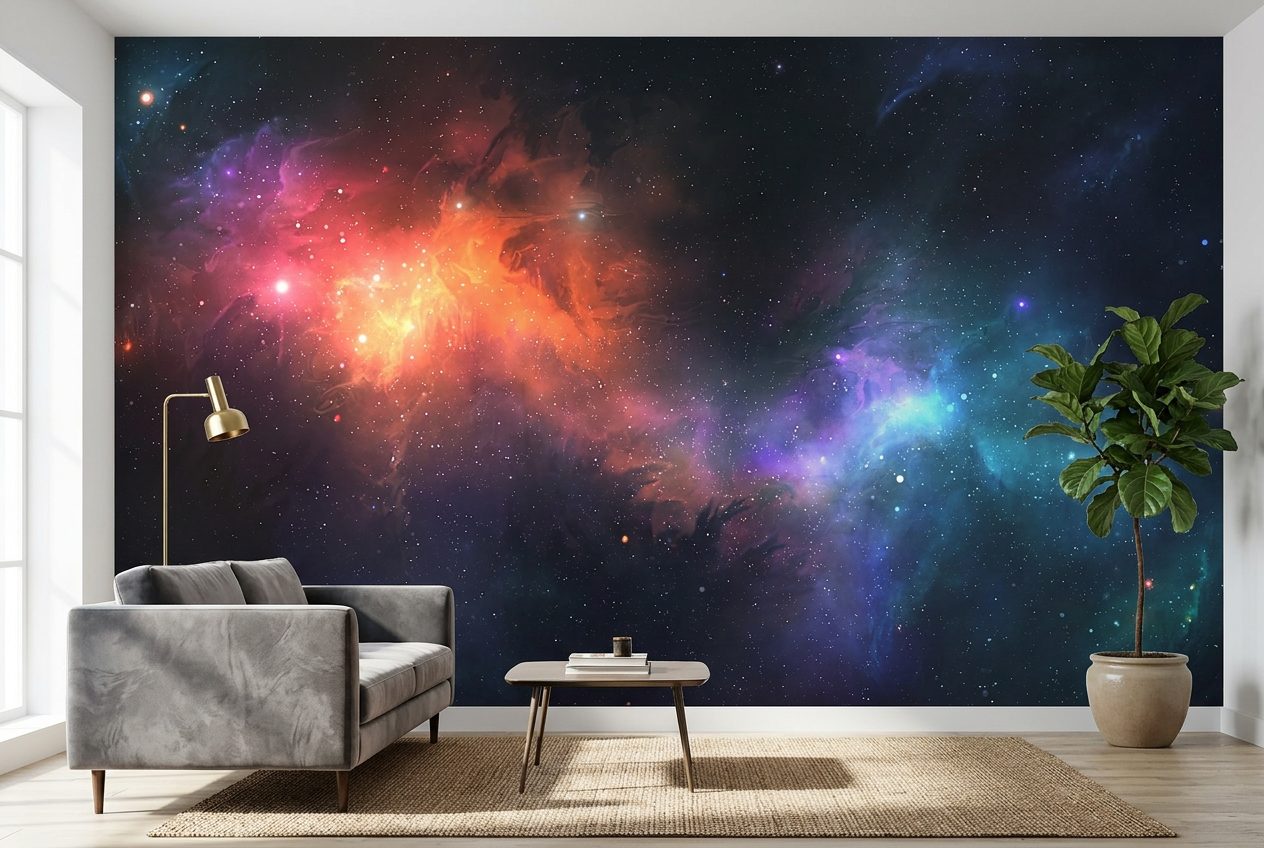Fire & Ice Nebula shown in a room