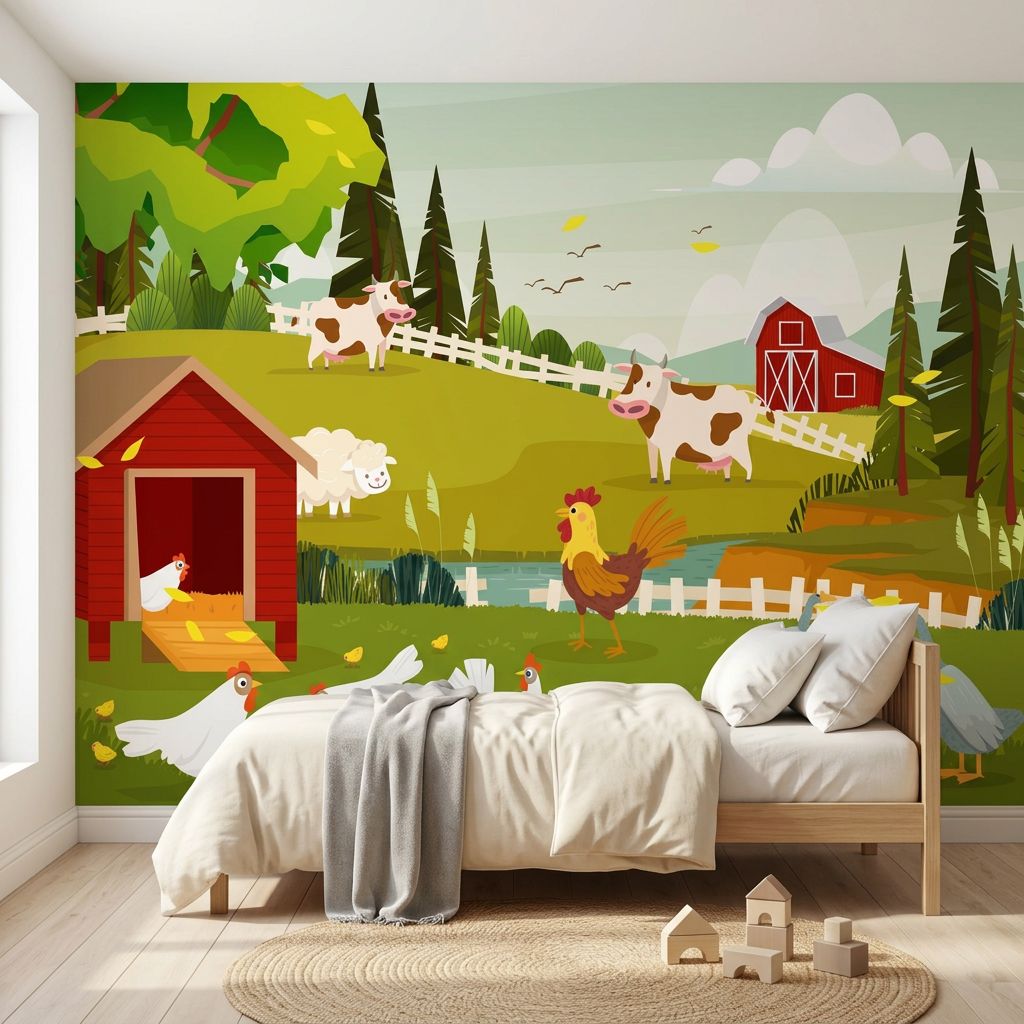 Charming Farm Scene — room mockup 2