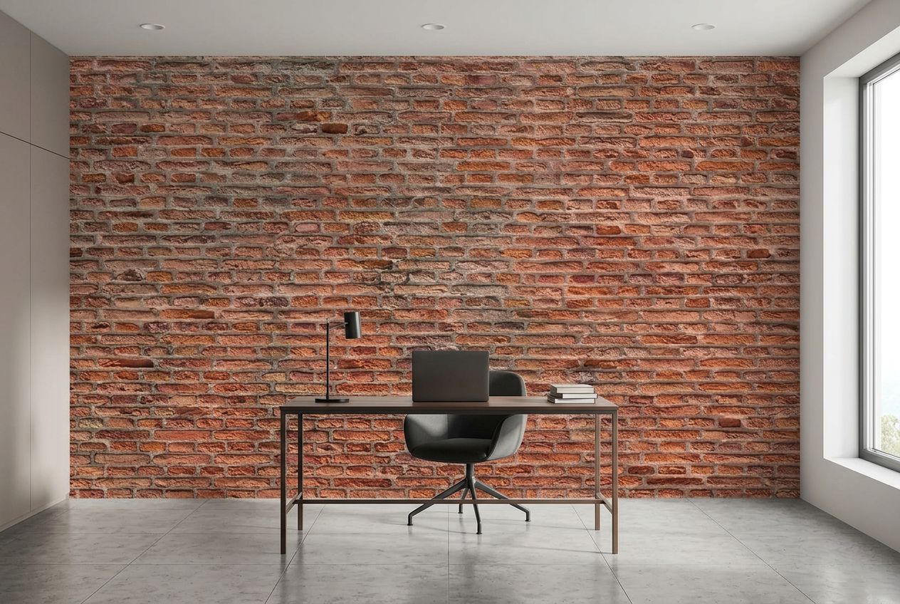 Retro Aged Brick Wall — room mockup 3