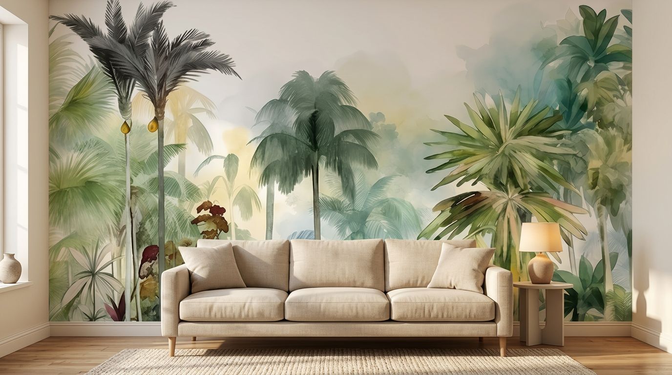 Serene Tropical Palm Scene