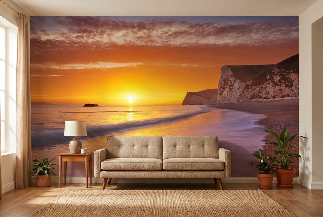 Dorset coast at sunset