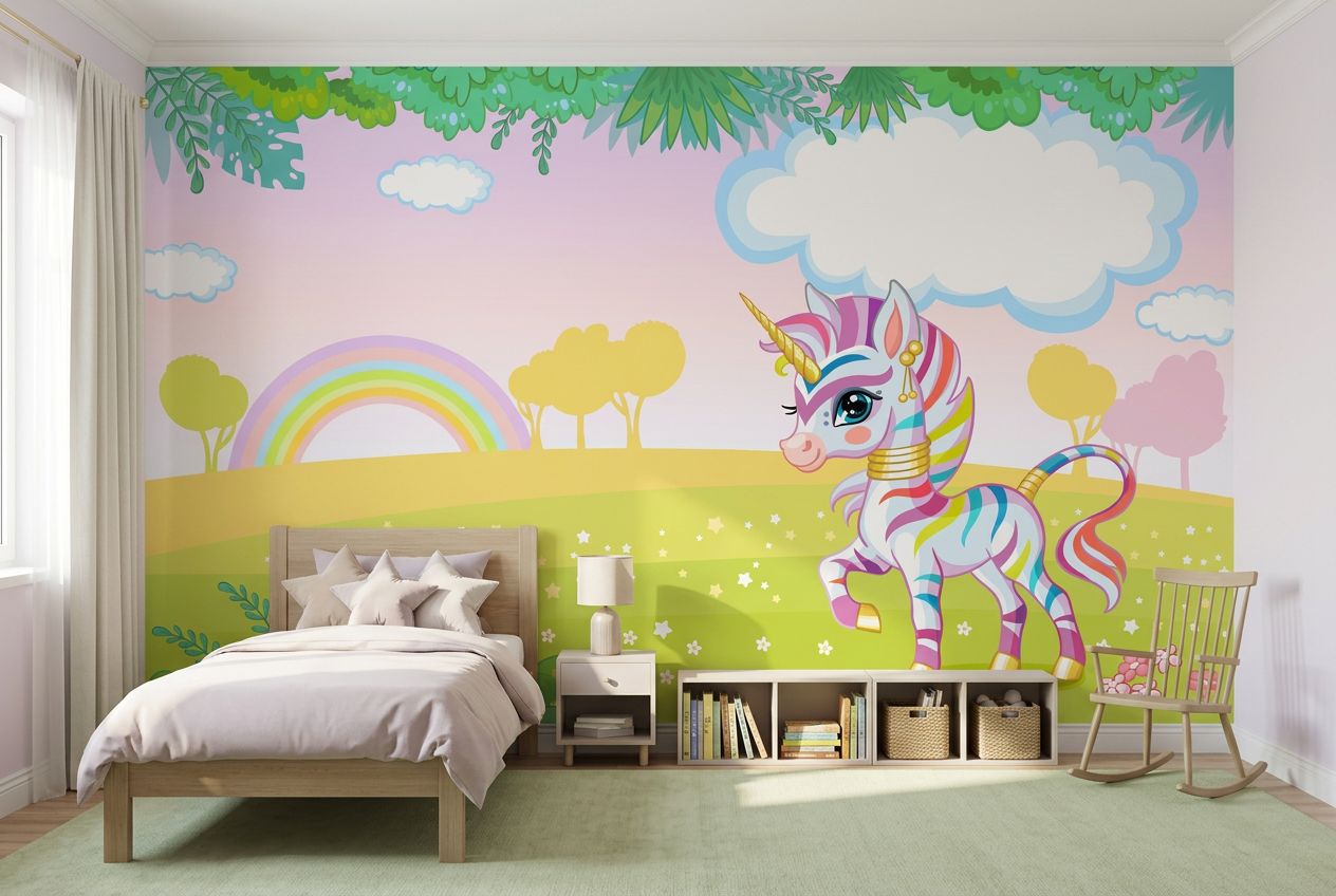 Magical Unicorn In Whimsical Wonderland — room mockup 1