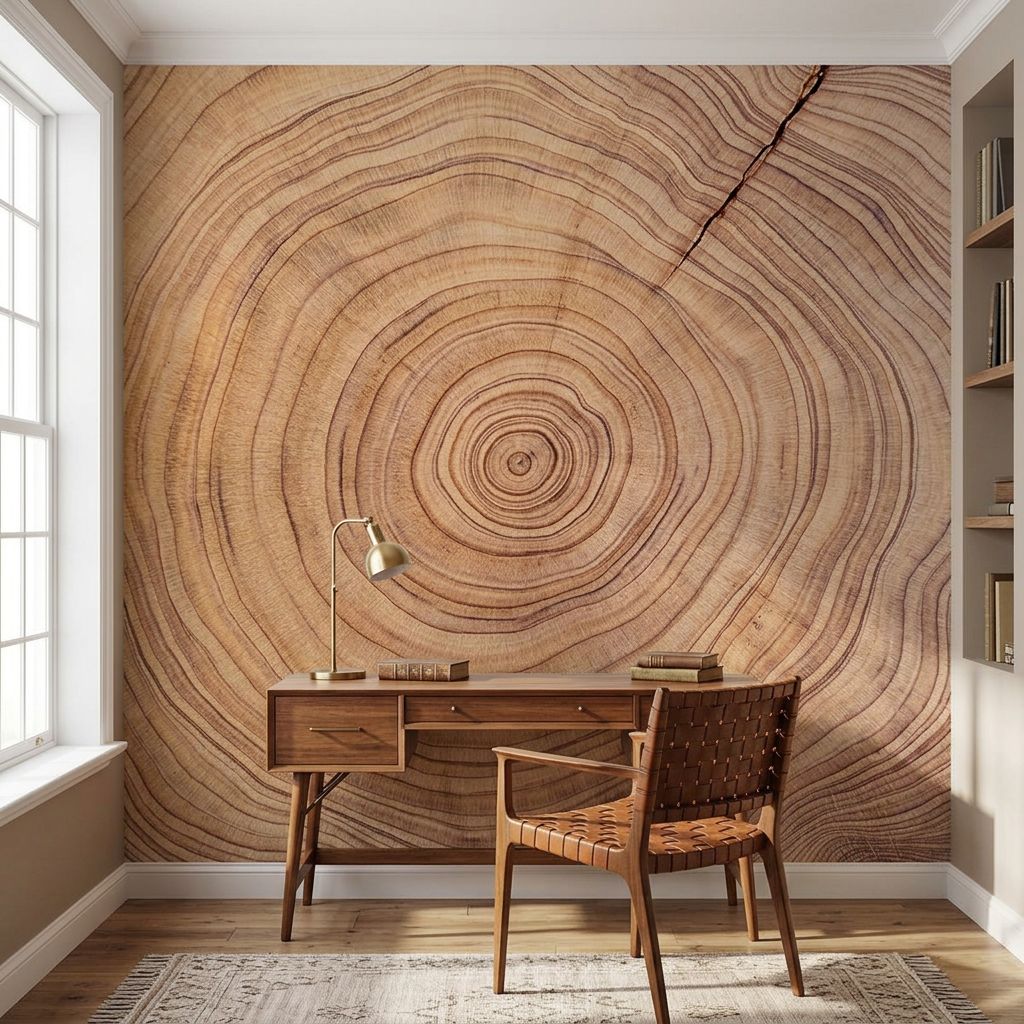Tree Trunk Rings Art — room mockup 2