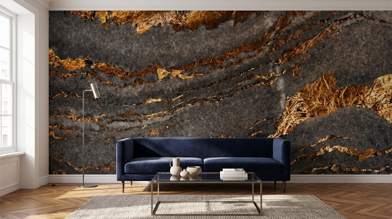 Black & Gold Marble shown in a room