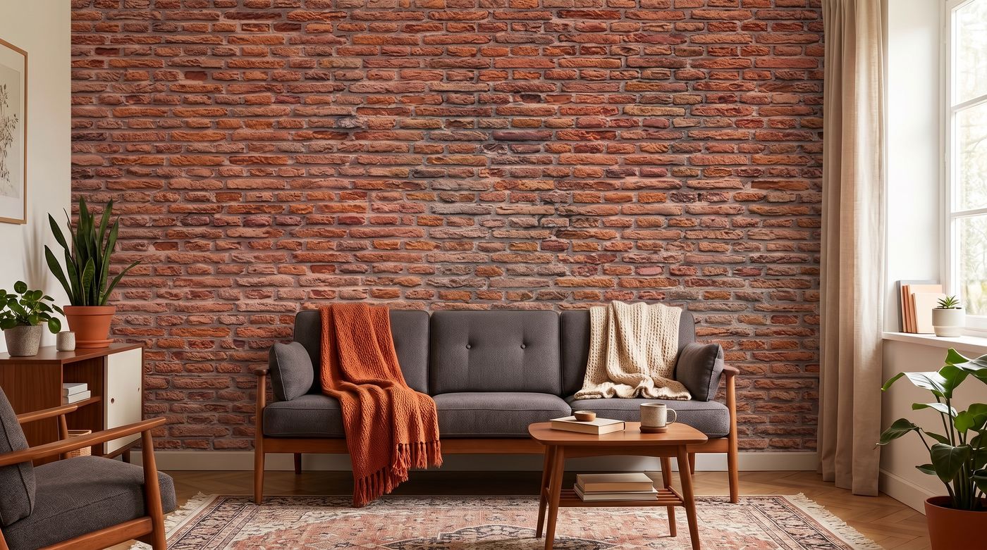 Retro Aged Brick Wall