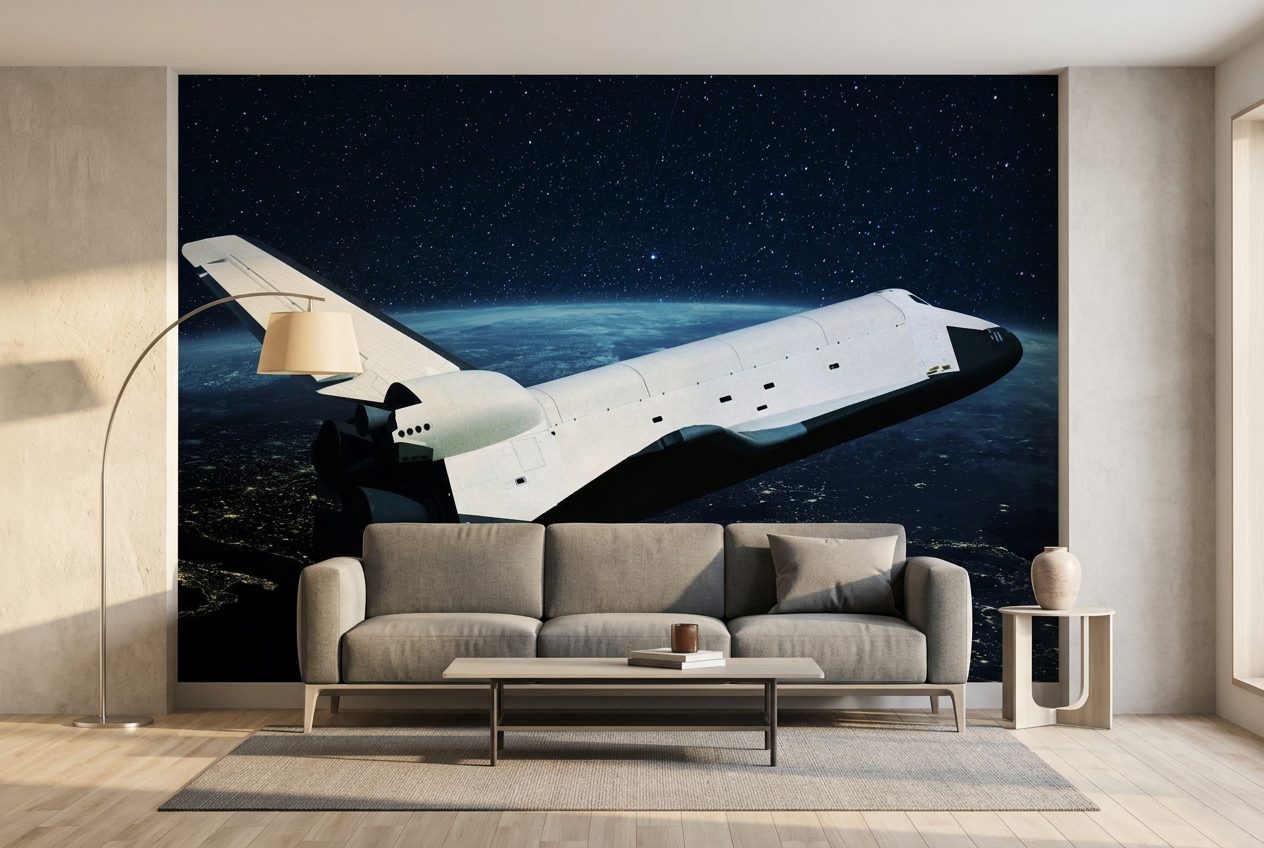 Orbiting Earth shown in a room