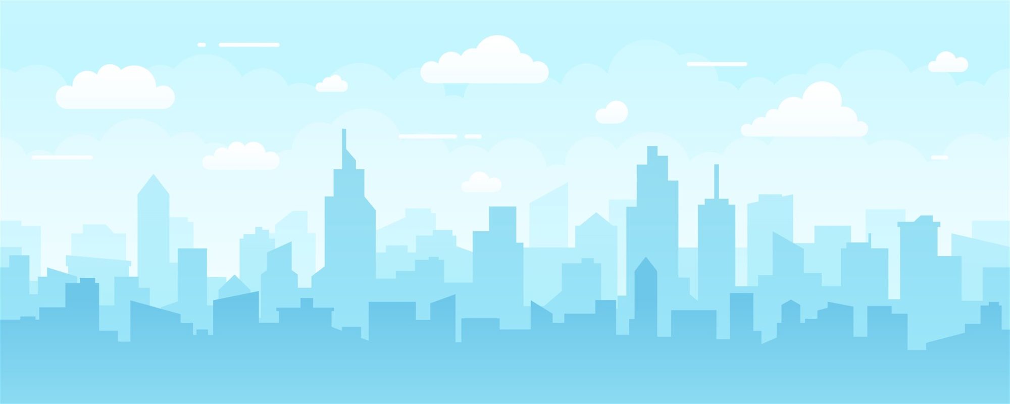 Pastel City Skyline