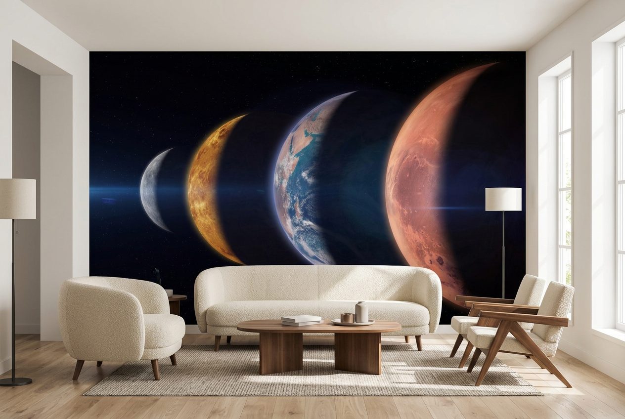Planet Parade shown in a room