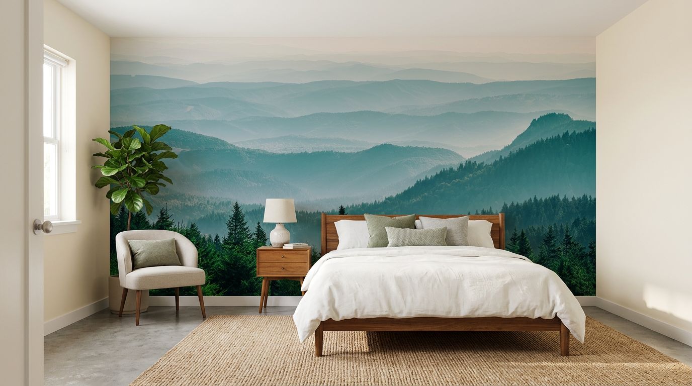 Tranquil Mountain Range — room mockup 2