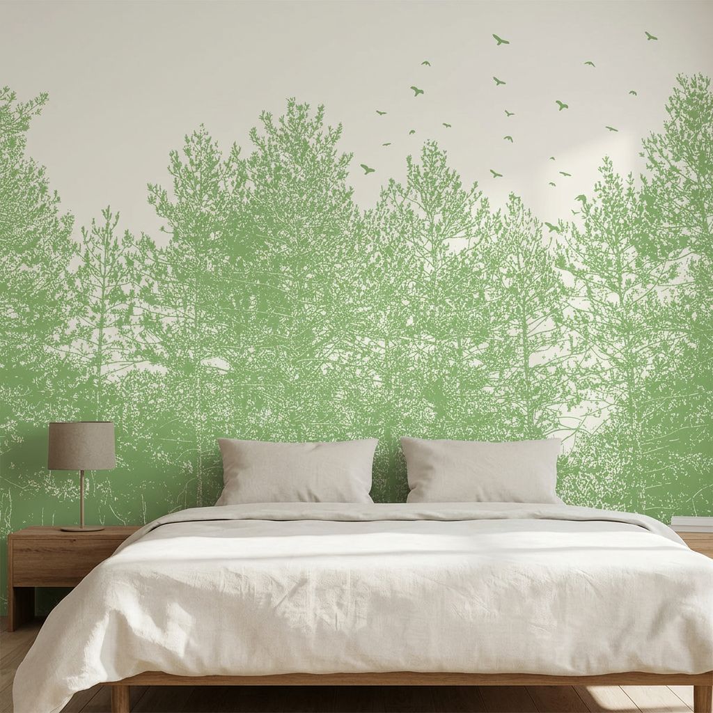 Forest Canopy Illustration — room mockup 2