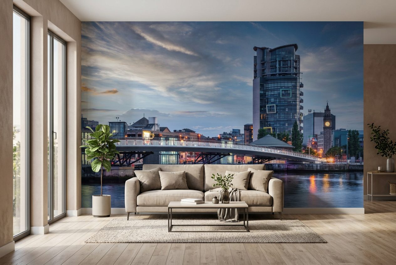 Belfast at Twilight shown in a room
