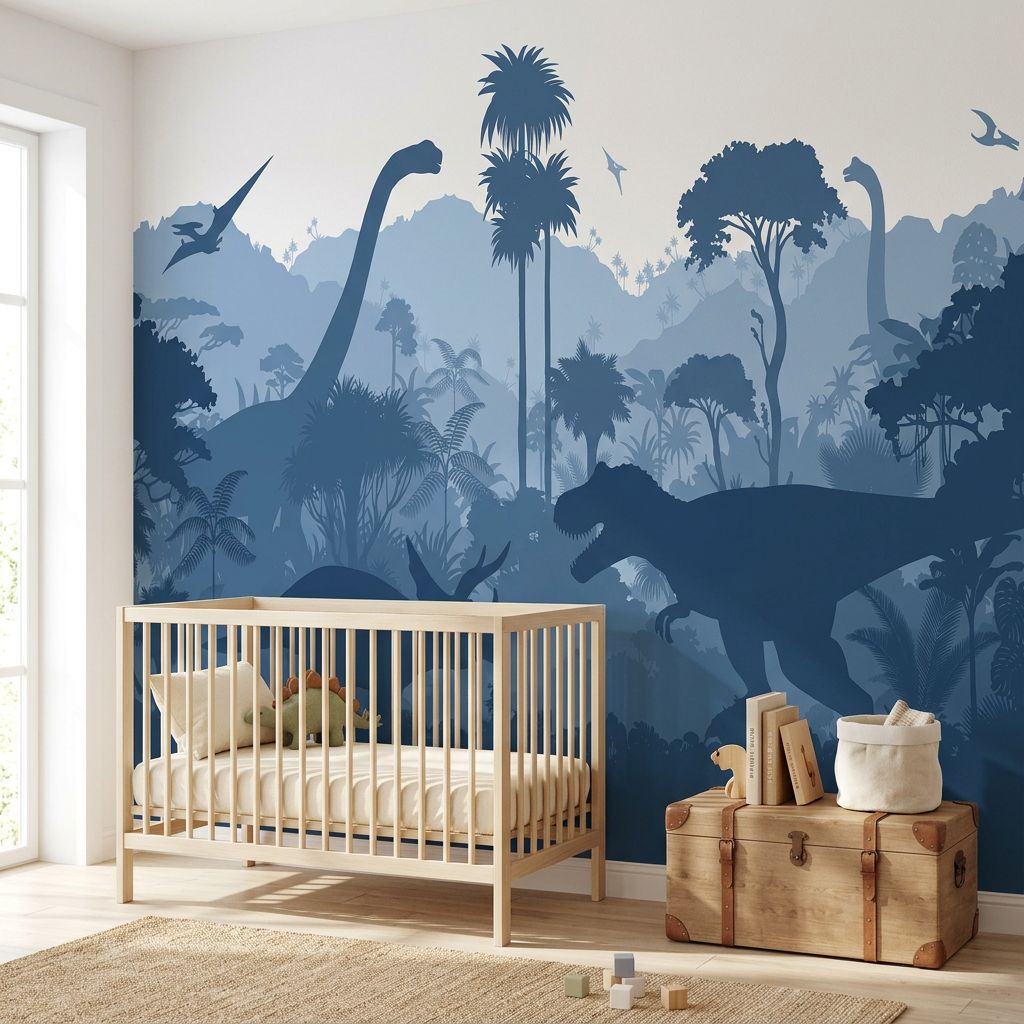 Dinosaur silhouette — room mockup 3