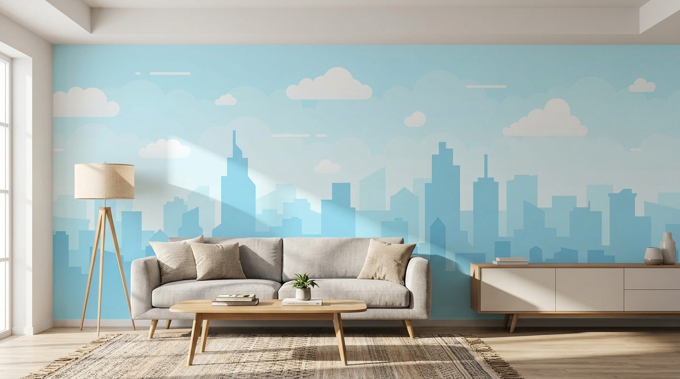 Pastel City Skyline