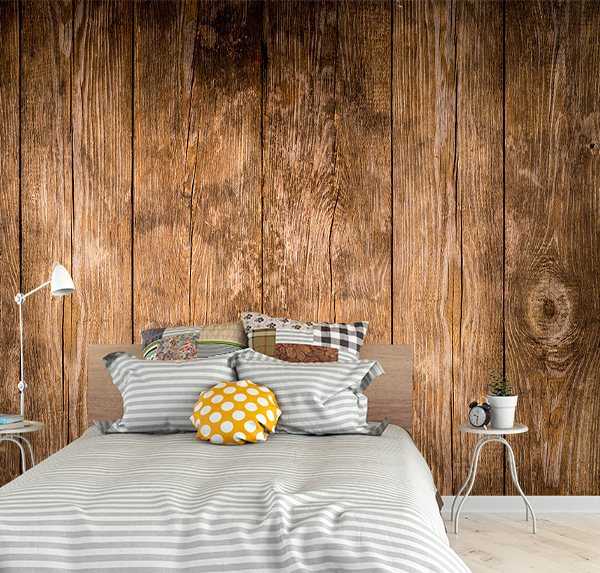 Rich brown Rustic wooden plank, grains, and knots create a natural, timeless background for any earthy or rustic setting.