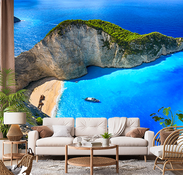 Behold the breathtaking Navagio Beach (Smugglers Cove) on Zakynthos Island, Greece. this iconic abandoned ship nestled within towering cliffs.