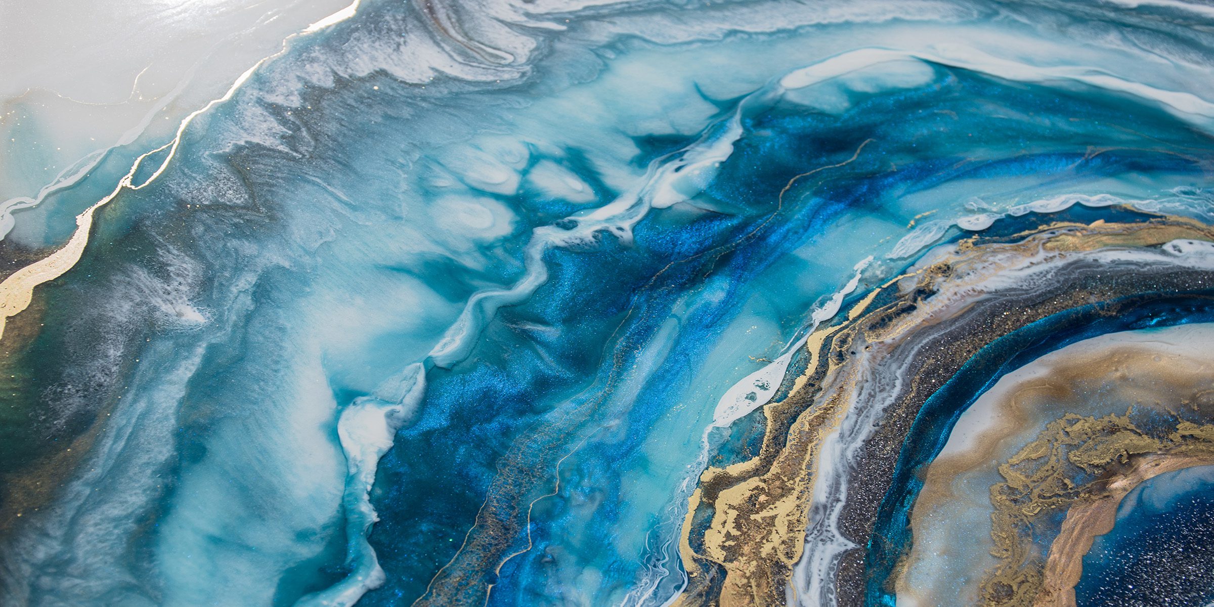 Serene Blue Abstract Art