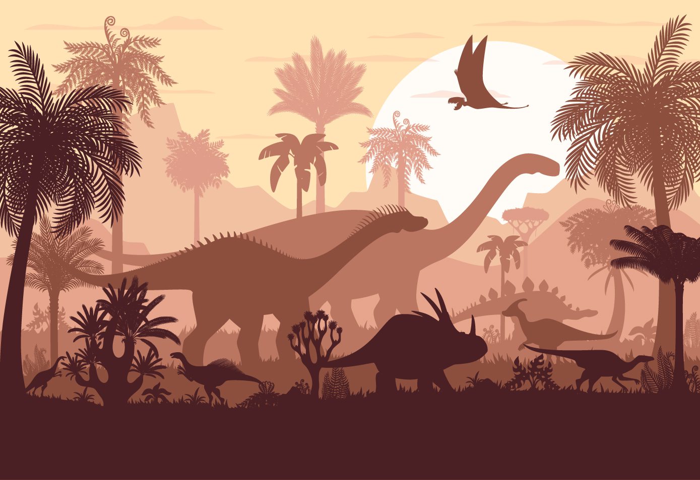 Prehistoric World Silhouettes